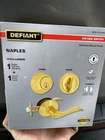 Defiant Naples Keyed Entry Lever & Single Cylinder Deadbolt Combo Pack New. Price: $12.20.