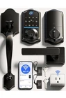 Veise VE017G-H Wi-fi Smart Fingerprint Front Door Lock Set, Remote App Control, Open. Price: $119.99.