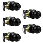 Lepushom 5 Pack Bathroom Door Knob Interior Privacy Black Modern Sturdy Office New. Price: $45.86.