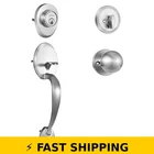 Kffkff Black Front Door Handle Deadbolt Set With Reversible Knob New. Price: $61.99.