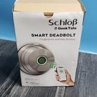 Geektale Keyless Entry Door Deadbolt App Control, Auto Lock, Fingerprint Used. Price: $22.99.