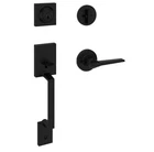 Kwikset Amador Matte Black Entry Door Handleset W/ Round Rose & Smartkey New. Price: $97.01.