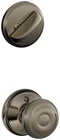 Schlage F59-GEO Georgian Single Cylinder Interior Pack Exterior Grey New. Price: $79.32.