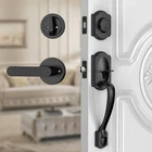 Calzibeno Front Door Lock Set, Black Handle Deadbolt Vint... New. Price: $79.30.