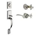 Craftsman Satin Stainless Door Handleset With Right Scandinavian Tri New. Price: $79.77.