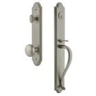 Grandeur Arc Solid Brass Rose Keyed Entry Single Cylinder Full Plate. Price: $350.00.