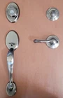 Kwikset Chelsea Antique Nickel Front Entry Door Handleset Lock W/ Dorian Lever New. Price: $99.99.