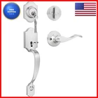 Haidms Brushed Nickel Front Door Handle Deadbolt Set Lock New. Price: $103.91.