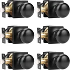 Gobekor 6 Pack Keyless Passage Door Knobs Interior With Lock Matte Black Hall New. Price: $91.99.