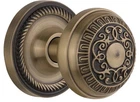 New! Nostalgic Warehouse Classic Rosette With Egg & Dart Round Door Knob Brass. Price: $42.00.