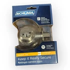 Schlage B62N V 619 Double Cylinder Deadbolt Lock Keyed Both Sides Satin Nickel New. Price: $36.00.