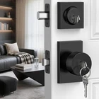 Calzibeno Exterior Door Knob And Deadbolt Set Matte Black Front Lock New. Price: $76.19.