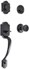 Amazon Basics Front Door Lock Handleset Tulip Knob ZIA54910 - Matte Black Open. Price: $45.13.