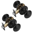 2 Pack Black Door Knobs Interior, Non Locking Hall Knob, Vintage Ha... New. Price: $30.34.