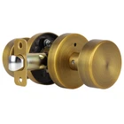 Antique Brass Privacy Door Knobs Interior With Lock, Old Style Round Kno... New. Price: $51.52.