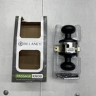 Delaney Passage Door Knob Aubryn Interior Hall Closet Matte Black Non Locking Open. Price: $22.99.