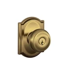 Schlage Georgian Keyed Entry Door Knob With Camelot Trim F51A Open. Price: $24.99.