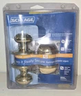 New Schlage Security Plymouth Door Knob Bright Brass Deadbolt FB50N V 605. Price: $31.99.
