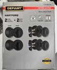 Defiant Hartford Matte Black Single Cylinder Door Lock Knob 2-PACK New (8A) Open. Price: $48.98.