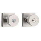 Kwikset Pismo Satin Nickel Keyed Entry Door Knob W/ Smartkey Technology Open. Price: $24.95.