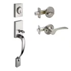 Craftsman Satin Stainless Door Handleset With Left Scandinavian Trim New. Price: $40.50.