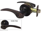 Entry Set Oil Rubbed Bronze Door Handle Keyed Lever Knob Lock New. Price: $23.99.