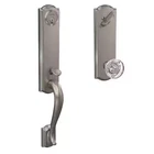 Schlage Camelot Satin Nickel Single Cylinder Handleset FCT60 619 Hob Open. Price: $52.99.