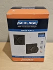 Schlage FB55 Bwe 622 Single Cylinder Deadbolt, Matte Black Open. Price: $36.99.