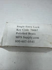 Mfs Supply Polished Brass Entry Lock Keys 76667 Hardware Pack Door Kit New. Price: $10.00.