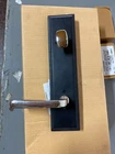 Signature Hardware 552085BLPN Solid Brass Door Set Lever 2-3/4 Lh Black/nicke Open. Price: $238.99.