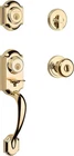 Kwikset Montara Front Door Lock Handle Deadbolt Set, Polished Brass New. Price: $119.65.