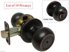 10 Oil Rubbed Bronze Privacy Round Door Handle Knobs For Bedroom & Bathroom New. Price: $137.99.