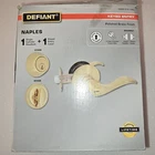 Defiant Naples Polished Brass Combo Pack With Single Cylinder Deadbolt Open. Price: $9.97.