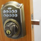Schlage Camelot Keypad Deadbolt Antique Brass BE365CAM609 #8D8 Open. Price: $69.99.