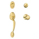 Schlage Plymouth Bright Brass Single Cylinder Door Handleset With Knob New. Price: $69.99.