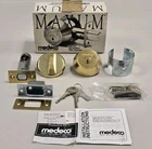 Medeco Single Cylinder 2-2 1/2" Deadbolt Door Lock Pk 110068 & Keys New Box. Price: $139.99.