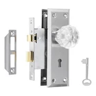 Akrilane Mortise Lock Set Interior Door Antique Vintage Style Knob Keys - New. Price: $36.41.