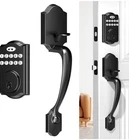 Keyless Entry Door Smart Lock Deadbolt With Handle Set By Weaboopre - Black Open. Price: $38.89.