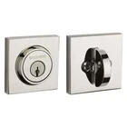 Baldwin Square Single Cylinder Keyed Entry Deadbolt, Lifetime Polished Nickel New. Price: $57.94.