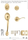 Design House 728915 Coventry Sectional Single Cylinder Keyed - Gold Used. Price: $39.99.