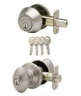 Copper Creek EKDB141SS Egg Door Knob Keyed Alike With Deadbolt Combination, Open. Price: $21.83.