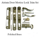 Atrium Door Mortise Lock Trim Set - Polished Brass New. Price: $89.99.