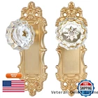 Ceymio Antique Dummy Knobs Interior Satin Brass 2 Pack Crystal New. Price: $61.11.