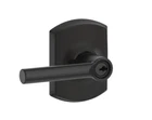 Schlage F51A Brw 622 Grw Broadway Lever With Greenwich Trim In Matte Black Open. Price: $22.00.