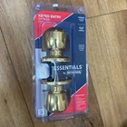 New Schlage Bright Brass Keyed Entry Door Knob 2 Keys Gold Color. Price: $25.99.