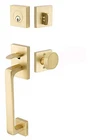 Emtek 4820 Baden Single Cylinder Keyed Entry Round Knob Brass Modern Handlese... Open. Price: $277.81.