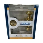 Schlage Plymouth Security Set Bright Brass Keyed Entry Knob Deadbolt FB50N V New. Price: $44.49.