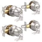 Knobonly Entry Door Knobs Double Cylinder Deadbolt Keyed Alike Handle New. Price: $74.70.