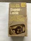 Vintage Ideal Security Super Guard Key Lock Dead Bolt Antiqued Brass DB9270 Unspecified. Price: $75.00.