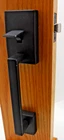 Schlage Century Handle With Latitude Lever Matte Black FE285CEN622LATCEN #7NZ Open. Price: $46.99.